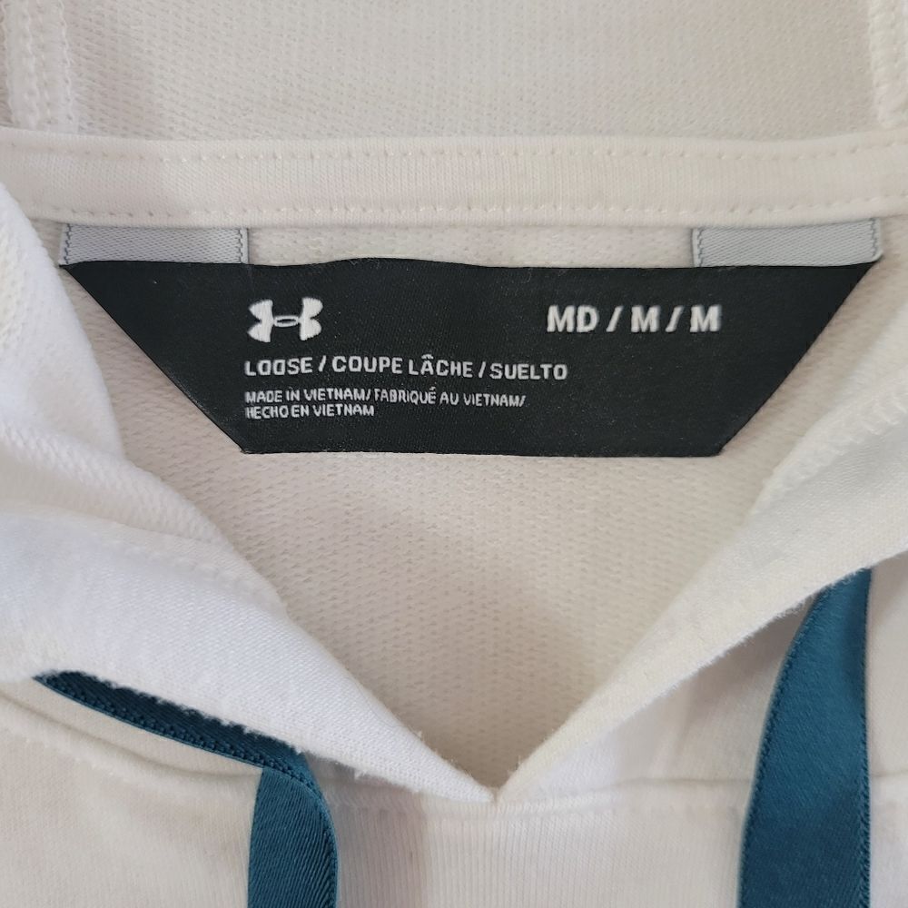Under Armour Women's White Sleeveless Hooded Pullover Top - Picture 6 of 14